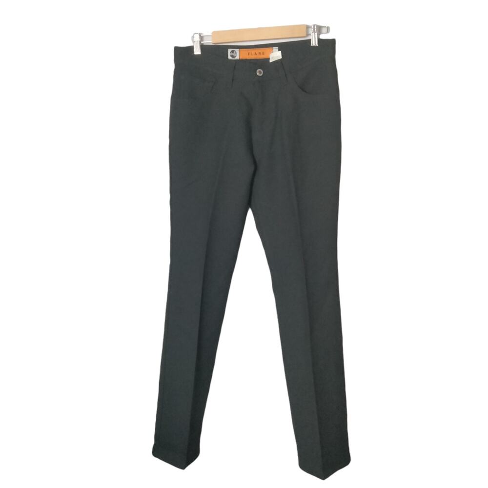 Vintage Y2K 90s Levi's Size 11 Juniors Silvertab Black Flare Pants Made in USA